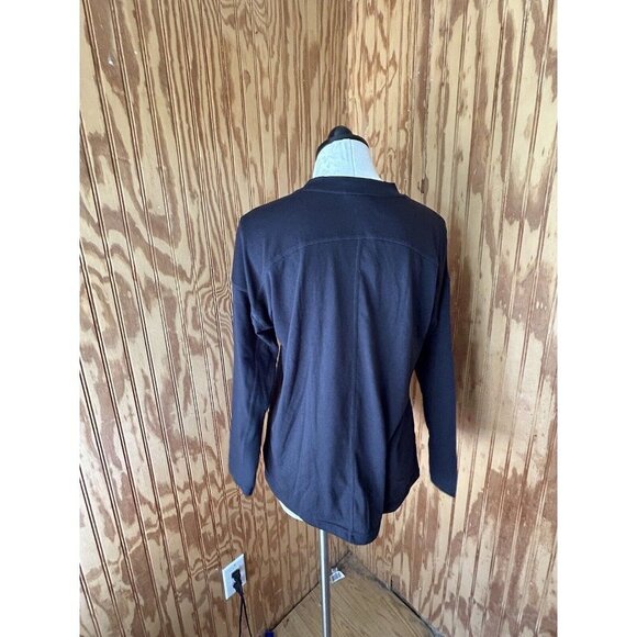 Gymshark Long Sleeve T Shirt Mens XS Performance Workout Solid Black NWOT - Picture 6 of 8